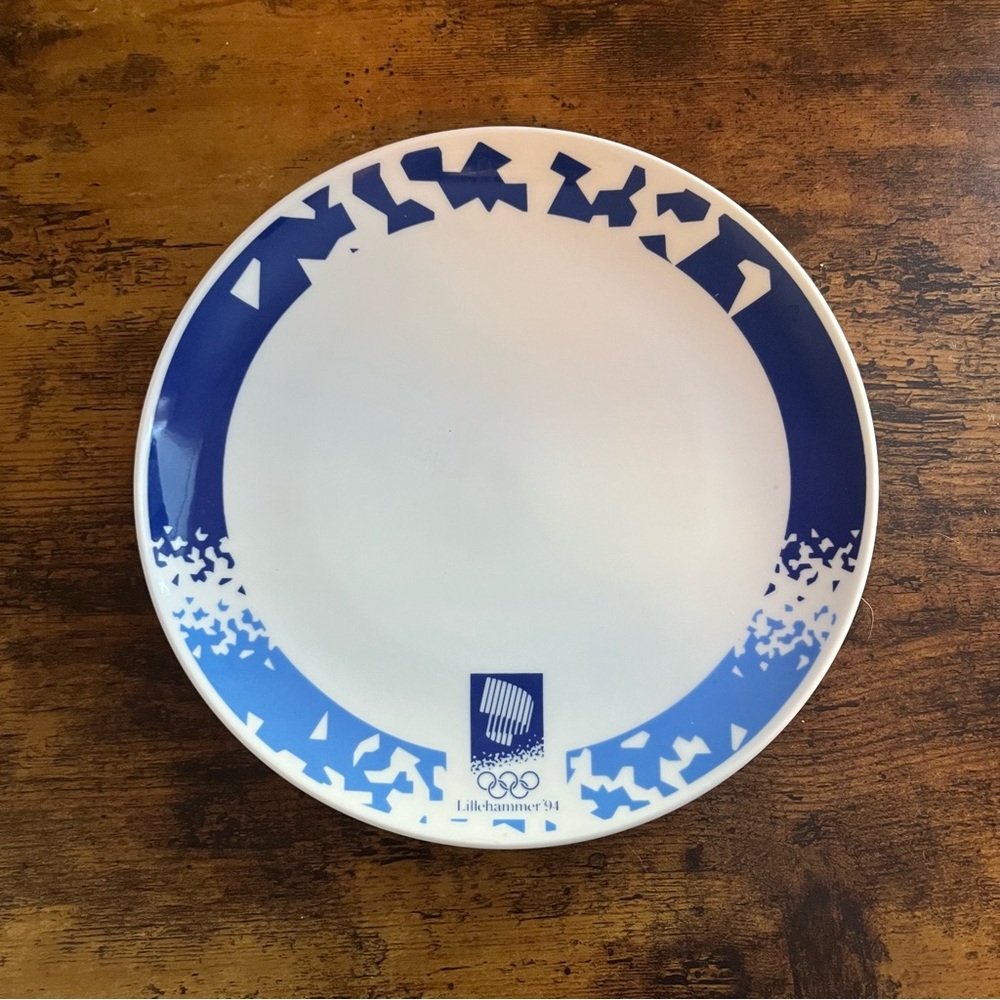 Porsgrund Norway Lillehammer 1994 Winter Olympics Games Vintage Souvenir Plate